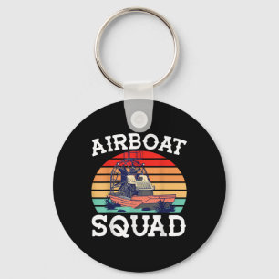 Airboat Squad Swamp Boat Keychain