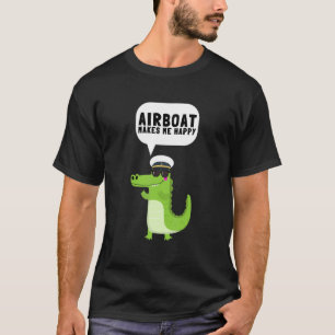 Airboat Swamp Hydroplane Fanboat Airboating Hover  T-Shirt