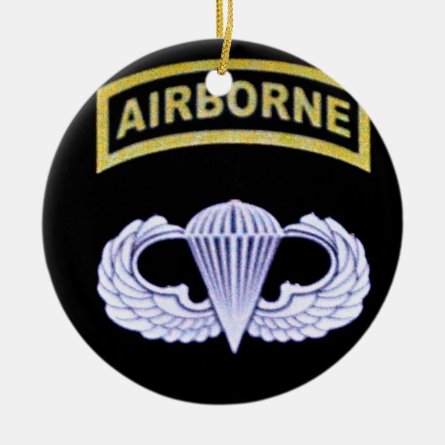 Airborne All The Way! Ceramic Ornament (Front)
