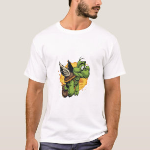 Airborne Cartoon Turtle T-Shirt