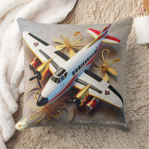 "Airborne Elegance" Throw Pillow