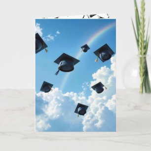 Airborne Graduation Hats and Rainbow Card