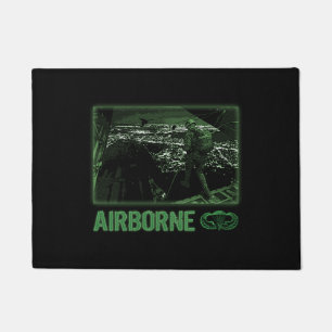Airborne Jump at Night Doormat