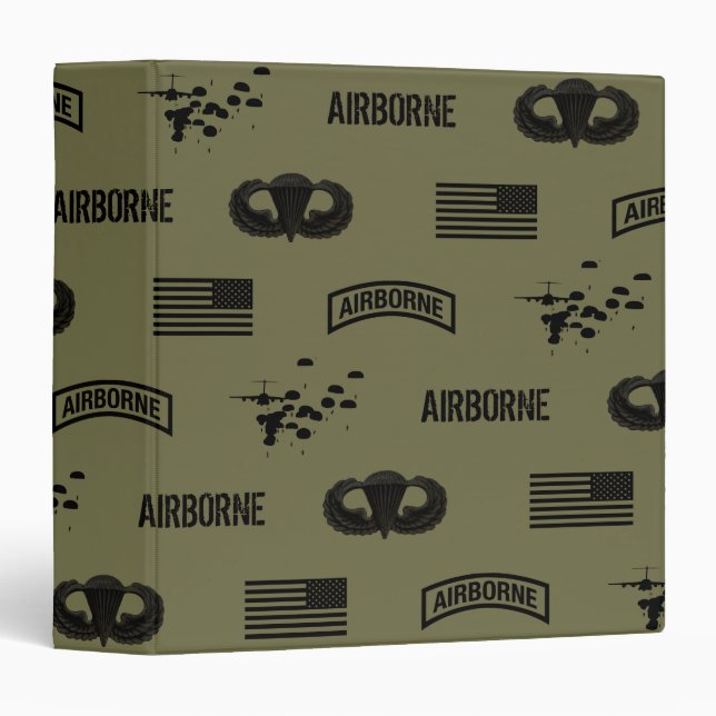 Airborne Pattern (Green) Binder (Front/Spine)