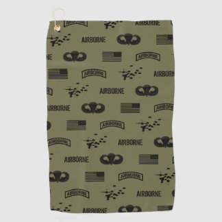 Airborne Pattern (Green) Golf Towel