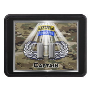 Airborne Ranger Captain Company Commander Trailer Hitch Cover