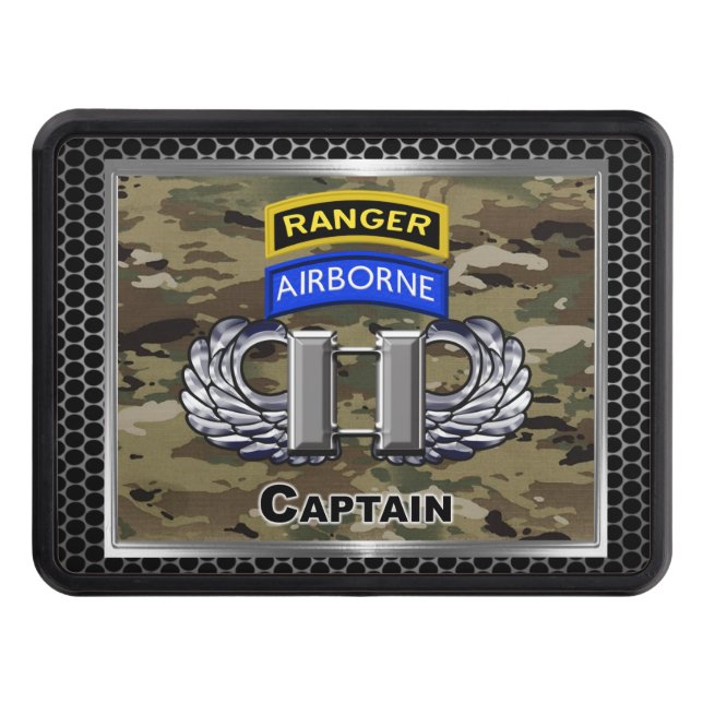 Airborne Ranger Captain Trailer Hitch Cover (Front)