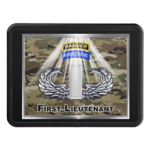 Airborne Ranger First Lieutenant Trailer Hitch Cover