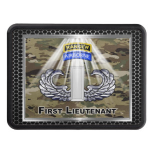 Airborne Ranger First Lieutenant Trailer Hitch Cover