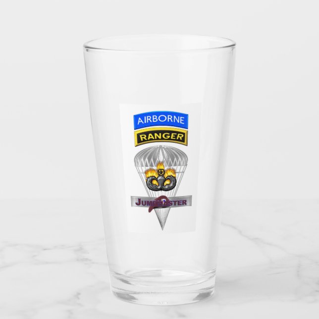 Airborne Ranger Jumpmaster Commemorative Glass (Front)