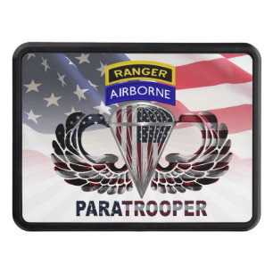 Airborne Ranger Paratrooper Trailer Hitch Cover