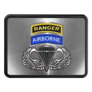 Airborne Ranger Paratrooper Wings Trailer Hitch Cover