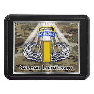 Airborne Ranger Second Lieutenant Trailer Hitch Cover