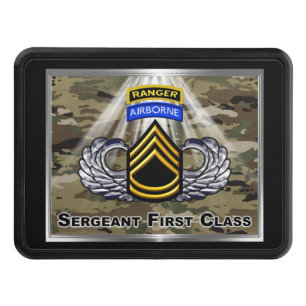 Airborne Ranger Sergeant First Class Trailer Hitch Cover