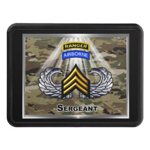 Airborne Ranger Sergeant Trailer Hitch Cover