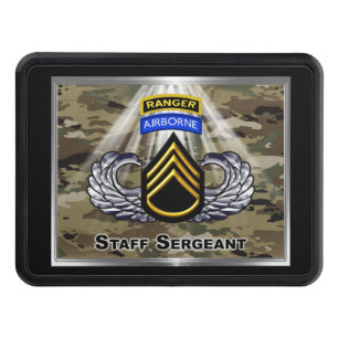 Airborne Ranger Staff Sergeant Trailer Hitch Cover
