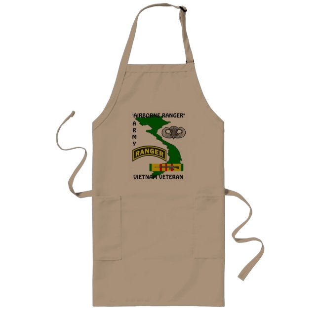 Airborne Ranger Vietnam Warrior Ranger BBQ Apron (Front)