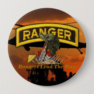 Airborne Rangers Veterans Vets LRRP 4 Inch Round Button