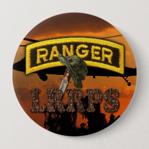 Airborne Rangers Veterans Vets LRRP 4 Inch Round Button