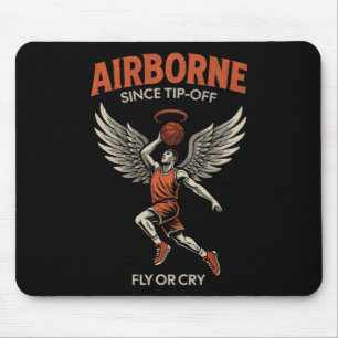 Airborne Since Tip-off Winged Sketll Player Design Mouse Pad