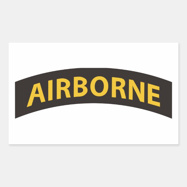 Airborne Tab Black/Gold Sticker (Front)