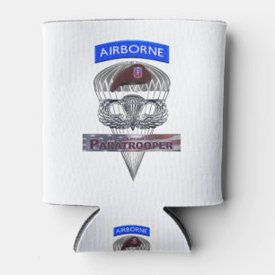 Airborne Tab Steel Paratrooper Jump Wings Can Cooler