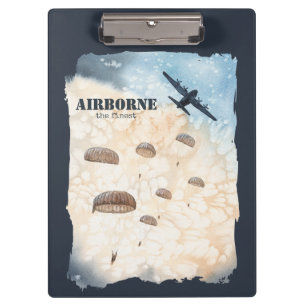 Airborne The Finest Paratroopers Jump Personalized Clipboard