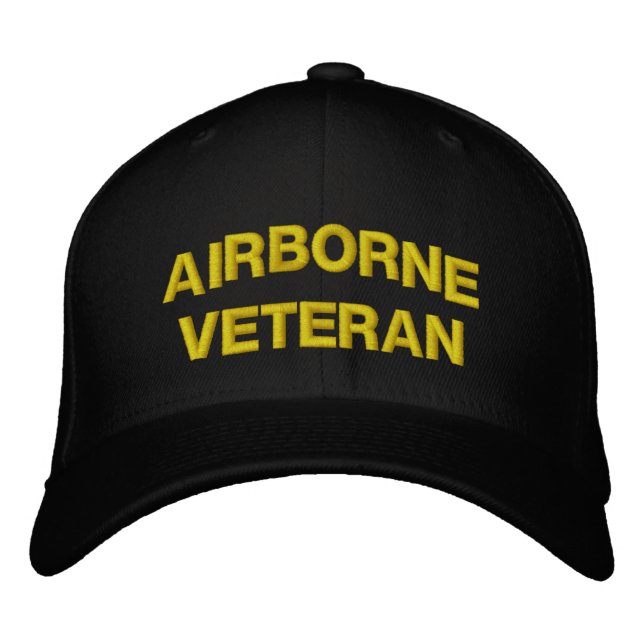 AIRBORNE VETERAN EMBROIDERED HAT (Front)