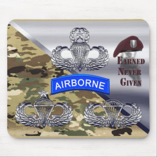 Airborne Wings – Earned Never Given Mouse Pad