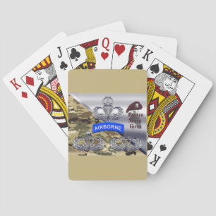 Airborne Wings – Earned Never Given Playing Cards