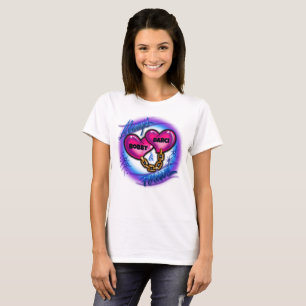 Airbrush coeurs chaîne valentines T-Shirt