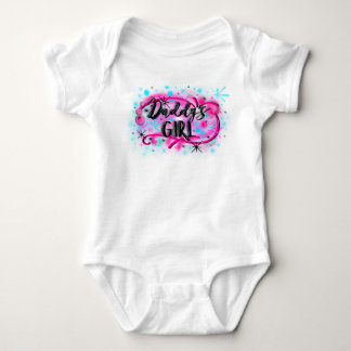 airbrush daddy's girl baby shirt pink