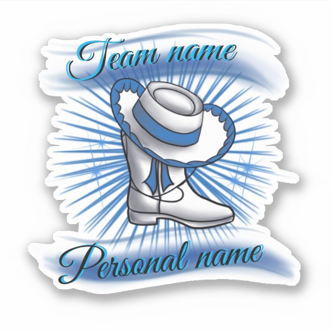 Airbrush Drill Team autocollant personnalisable (Devant)