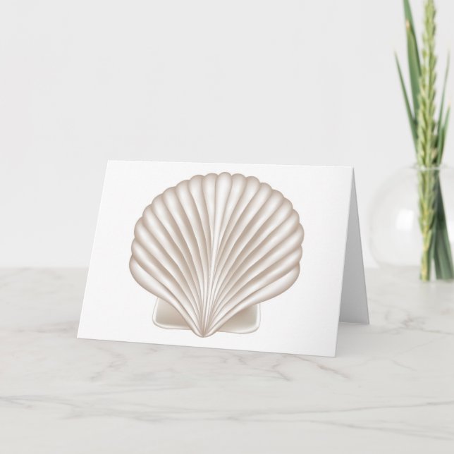 Airbrush Style Seashell Card (Front)