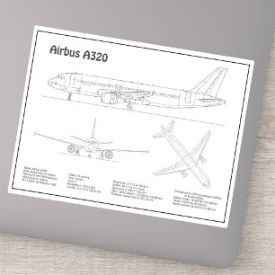 Airbus A320 - Airplane Blueprint Drawing Plans BD