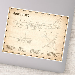 Airbus A320 - Airplane Blueprint Drawing Plans SD