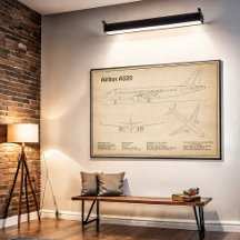 Airbus A320 - Airplane Blueprint Drawing Plans SD