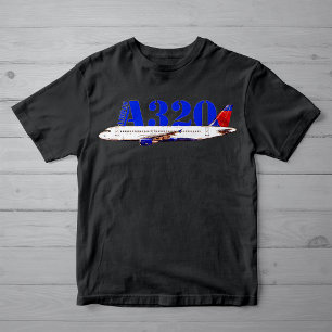 Airbus a320 Airplane Watercolor drawing T-Shirt