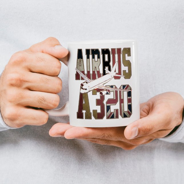 Airbus a320 Jetliner. Vintage European Flags Coffee Mug (Airbus a320 Jetliner. Vintage European Flags. Coffee Mug)