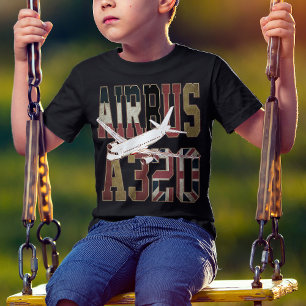 Airbus a320 Jetliner. Vintage European Flags T-Shirt