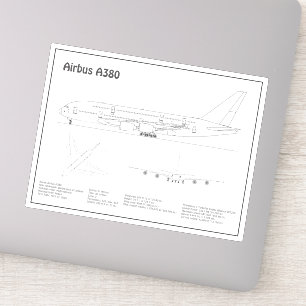 Airbus a380 - Airplane Blueprint Drawing Plans BD