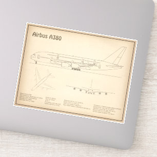 Airbus a380 - Airplane Blueprint Drawing Plans SD