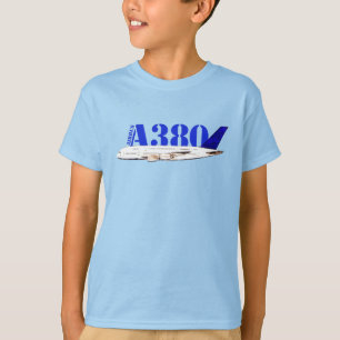 Airbus A380 Airplane Watercolor drawing T-Shirt
