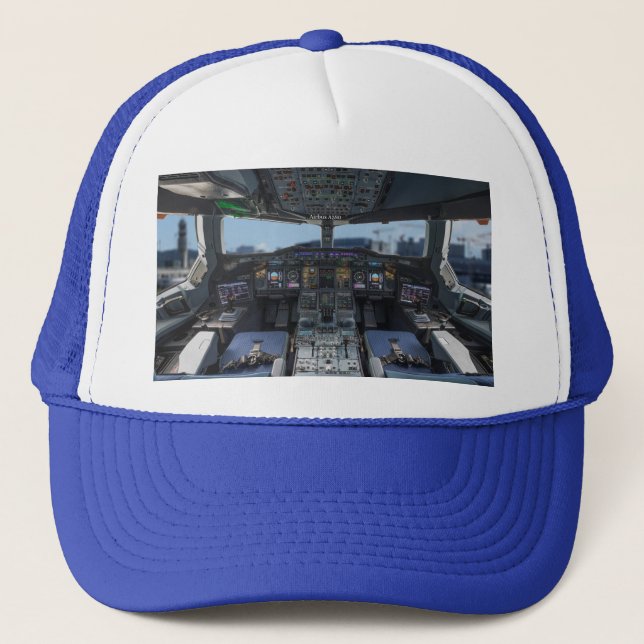 Airbus A380 Cockpit Trucker Hat (Front)