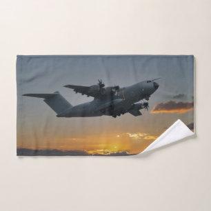 Airbus A400M At Sunset Bath Towel Set