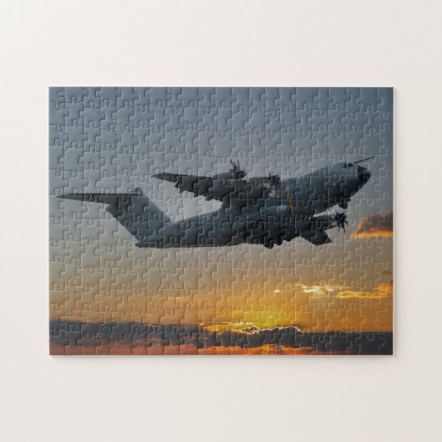 Airbus A400M At Sunset Jigsaw Puzzle (Horizontal)