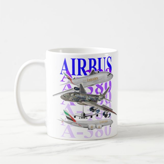 Airbus A-380 Coffee Mug (Left)