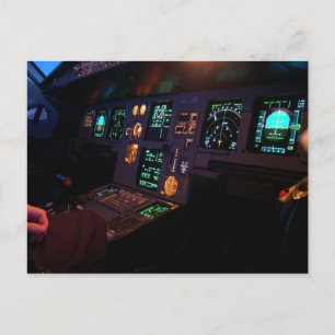 Airbus Cockpit Postcard