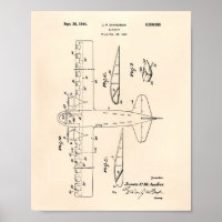 Aircraft 1944 Patent Art Old Peper