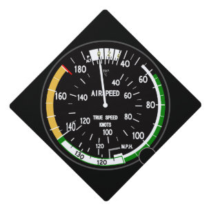 Aircraft Airspeed Indicator Flight Instrument Graduation Cap Topper